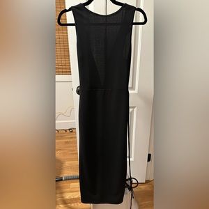 Zara sleeveless black midi dress